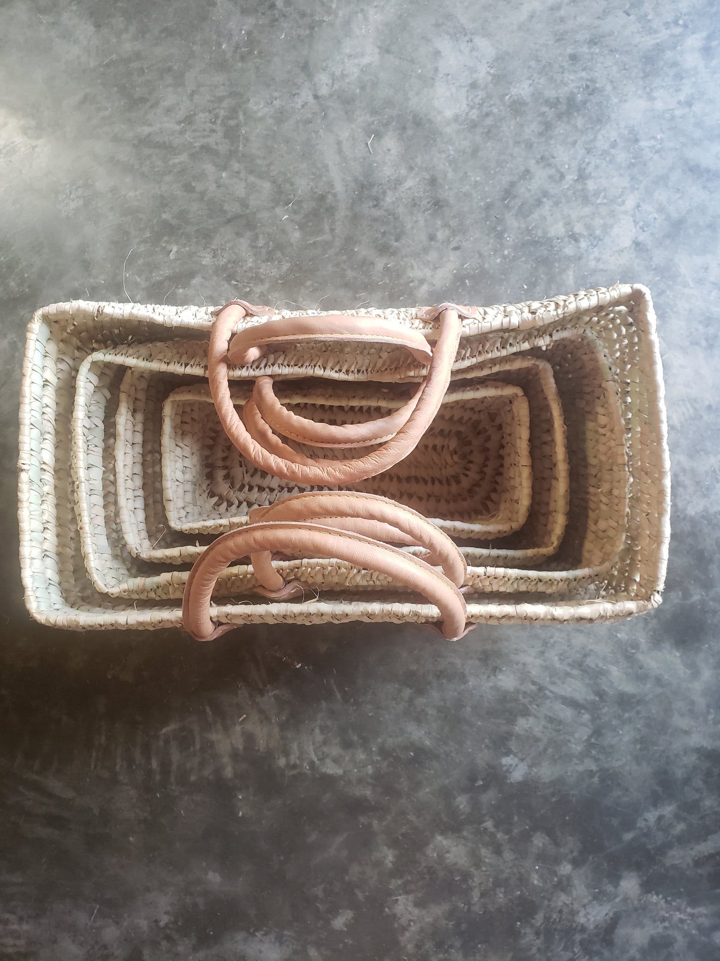 Open Weave with Leather Trim