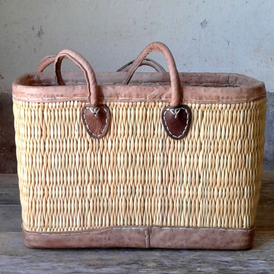 Leather Trimmed Tote