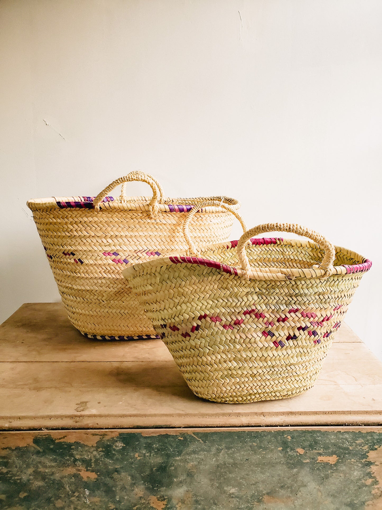 Colorful Weave Market Basket