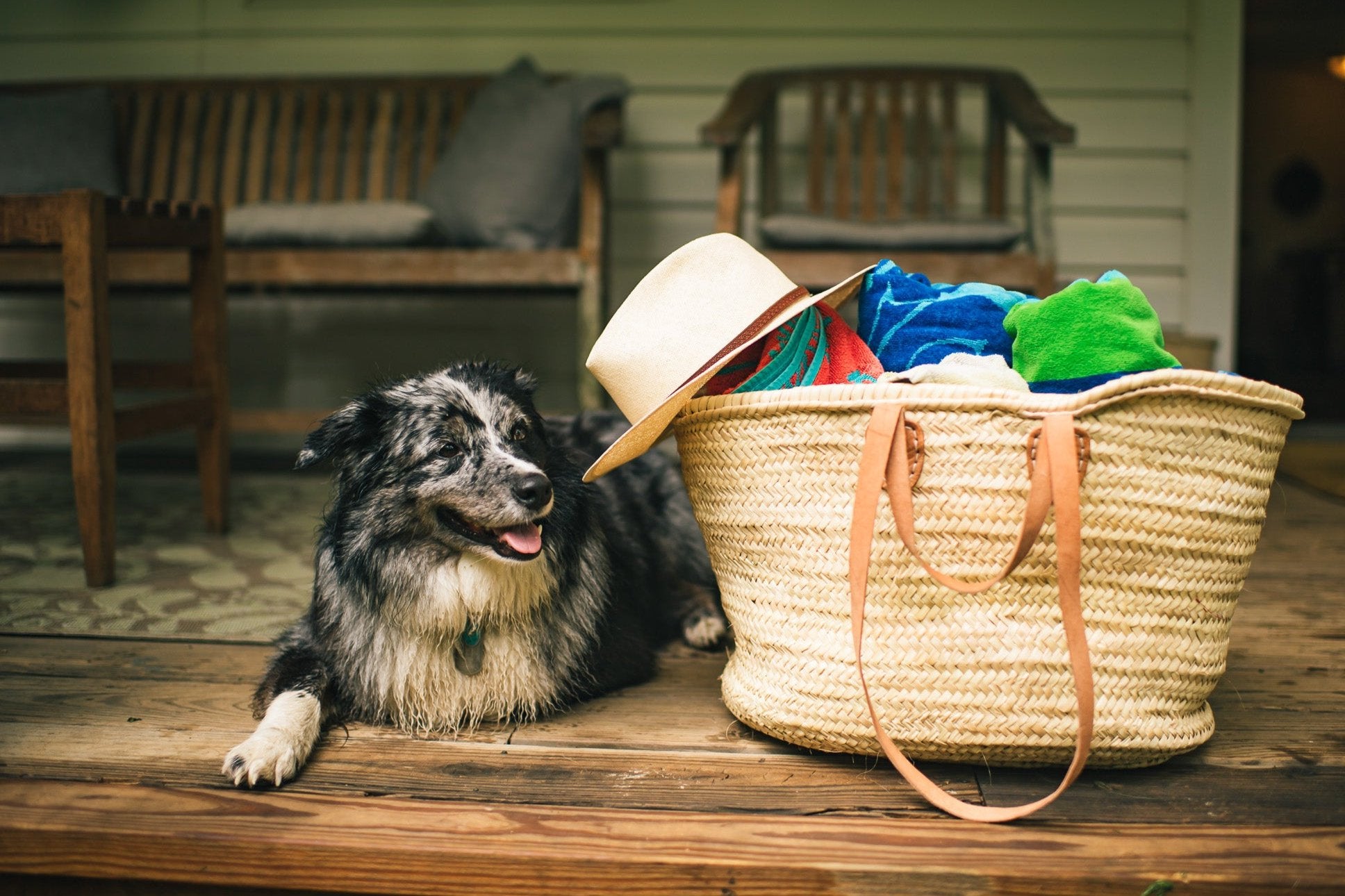 Miami shops Small Baskets Blue fringe leather : French Basket, Moroccan Basket