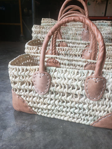 Open Weave with Leather Trim