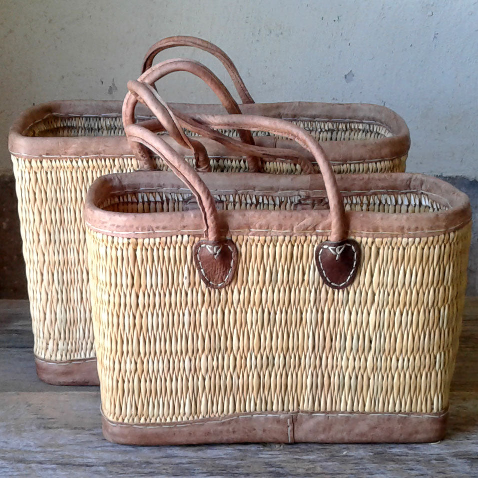 Leather Trimmed Tote