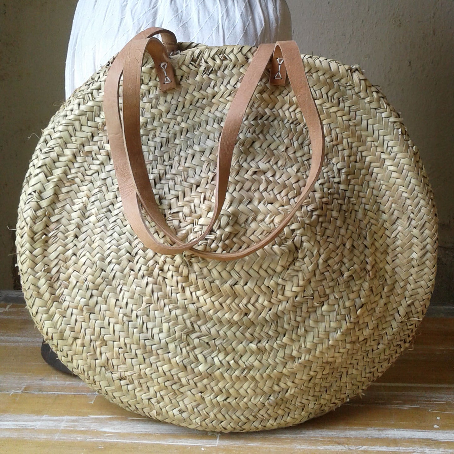 Woven Round Tote